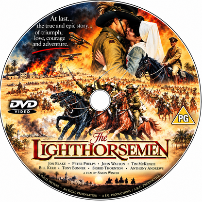 THE LIGHTHORSEMAN (1987) Starring - Peter Phelps • Nick Waters • John Larking • John Heywood • Sigrid Thornton • Anthony Andrews• DVD NO CASE