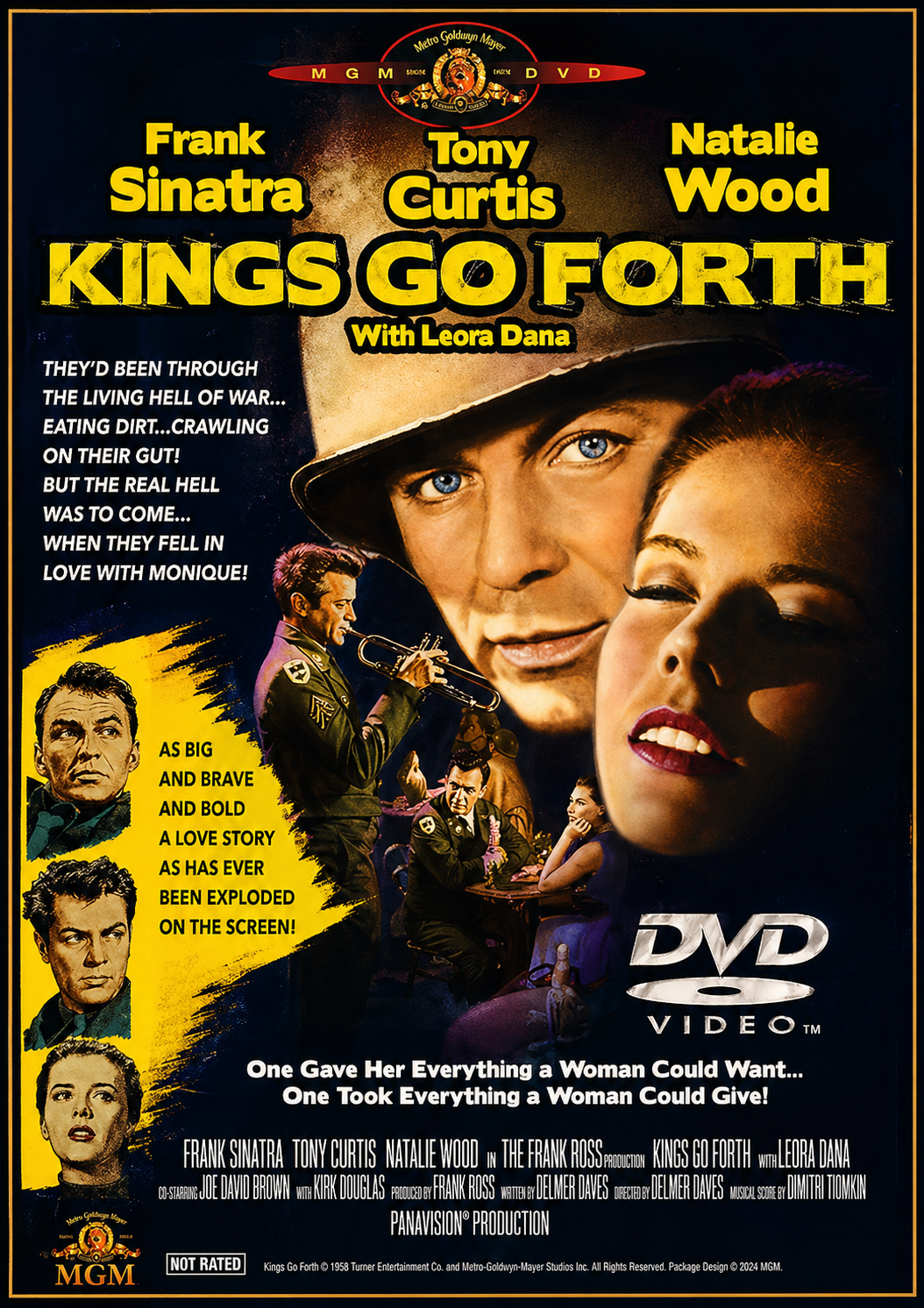 KINGS GO FORTH (1958) Frank Sinatra, Tony Curtis, Natalie Wood - Public Domain Movie DVD NO CASE