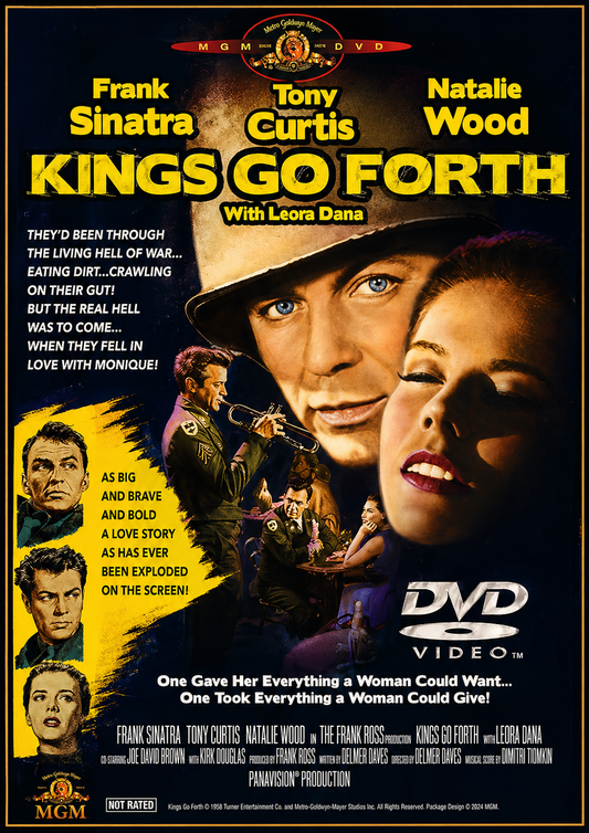 KINGS GO FORTH (1958) Frank Sinatra, Tony Curtis, Natalie Wood - Public Domain Movie DVD NO CASE