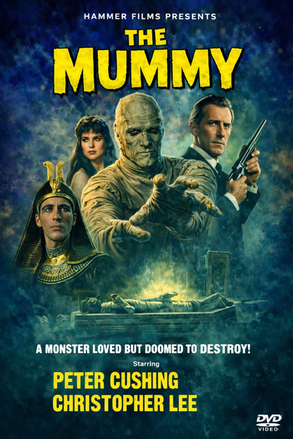 THE MUMMY (1959) Peter Cushing,Christopher Lee,Yvonne Furneaux - PUBLIC DOMAIN DVD ONLY NO CASE