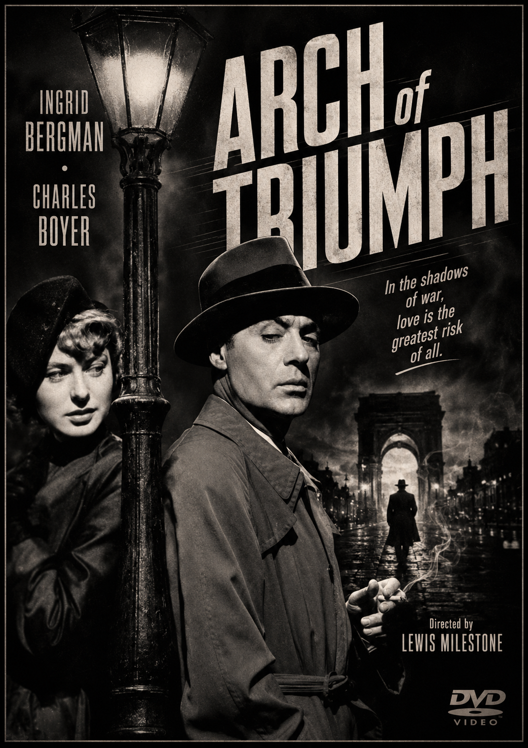 ARC OF TRIUMPH (1948) Ingrid Bergman,Charles Boyer,Charles Laughton - Public Domain DVD NO CASE