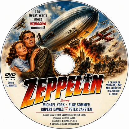 ZEPPELIN (1971) Michael York,Elke Sommer,Peter Carsten - Public Domain DVD NO CASE