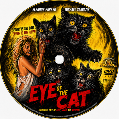 EYE OF THE CAT (1969) Michael Sarrazin, Gayle Hunnicutt ,Eleanor Parker - Public Domain Movie DVD NO CASE
