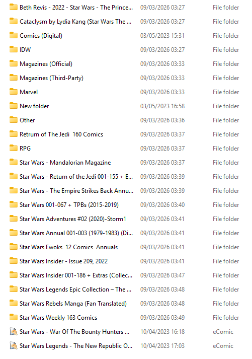 STAR WARS - ONE MASSIVE COLLECTION - COMICS-MAGAZINES-AUDIO BOOKS - ON USB