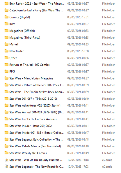 STAR WARS - ONE MASSIVE COLLECTION - COMICS-MAGAZINES-AUDIO BOOKS - ON USB