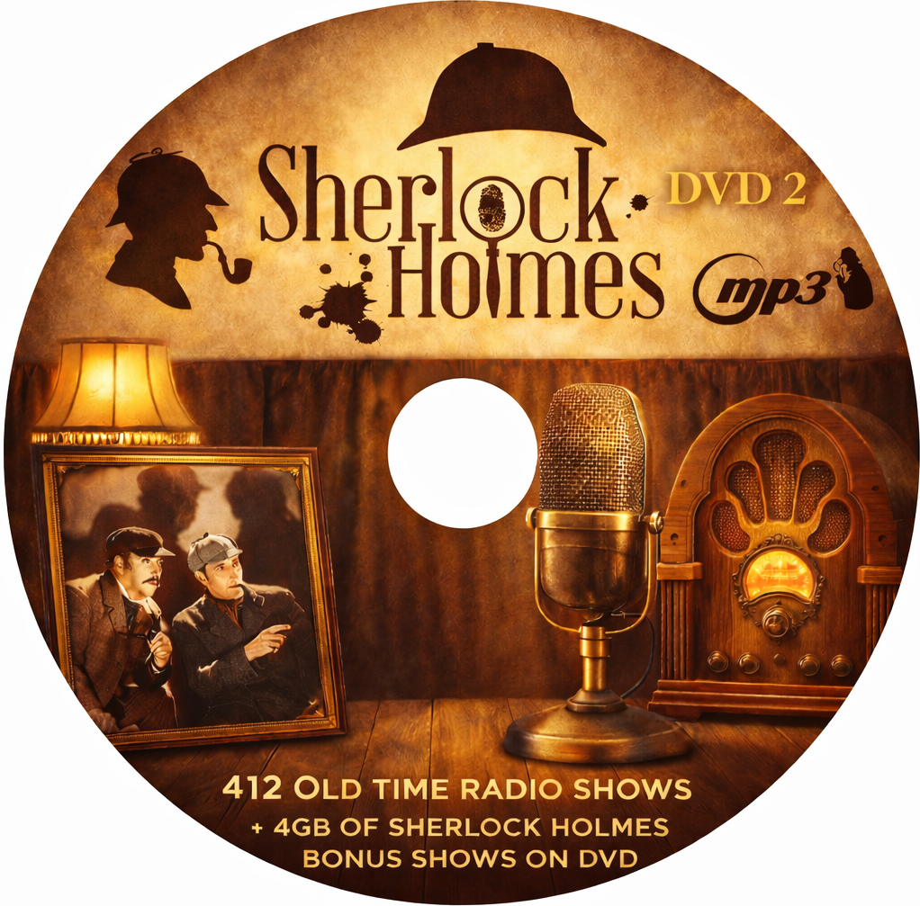 SHERLOCK HOLMES 412 OLD TIME RADIO SHOWS+4GB BONUS SHERLOCK MP3 Audio DVDROMs