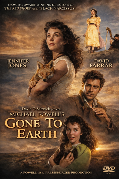 GONE TO EARTH (1950) Jennifer Jones, David Farrar, Public Domain DVD NO CASE