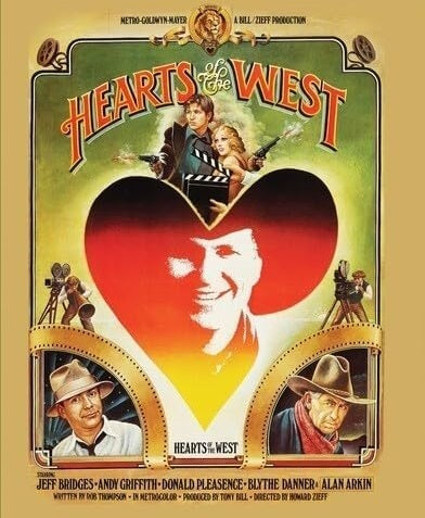 HEARTS OF THE WEST (1975) Jeff Bridges,Andy Griffith,Donald Pleasence,Blythe Danner,Alan Arkin - DVD ONLY NO CASE
