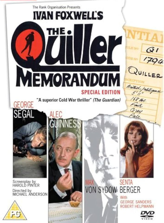 THE QUILLER MEMERANDUM (1966) Senta Berger, George Segal, George Sanders, Alec Guinness, Max von Sydow - DVD NO CASE