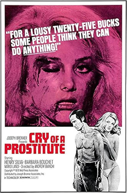CRY OF A PROSTITUTE  (1974) (18) Henry Silva,Barbara Bouchet,Fausto Tozzi,Vittorio Sanipoli - Public Domain DVD NO CASE