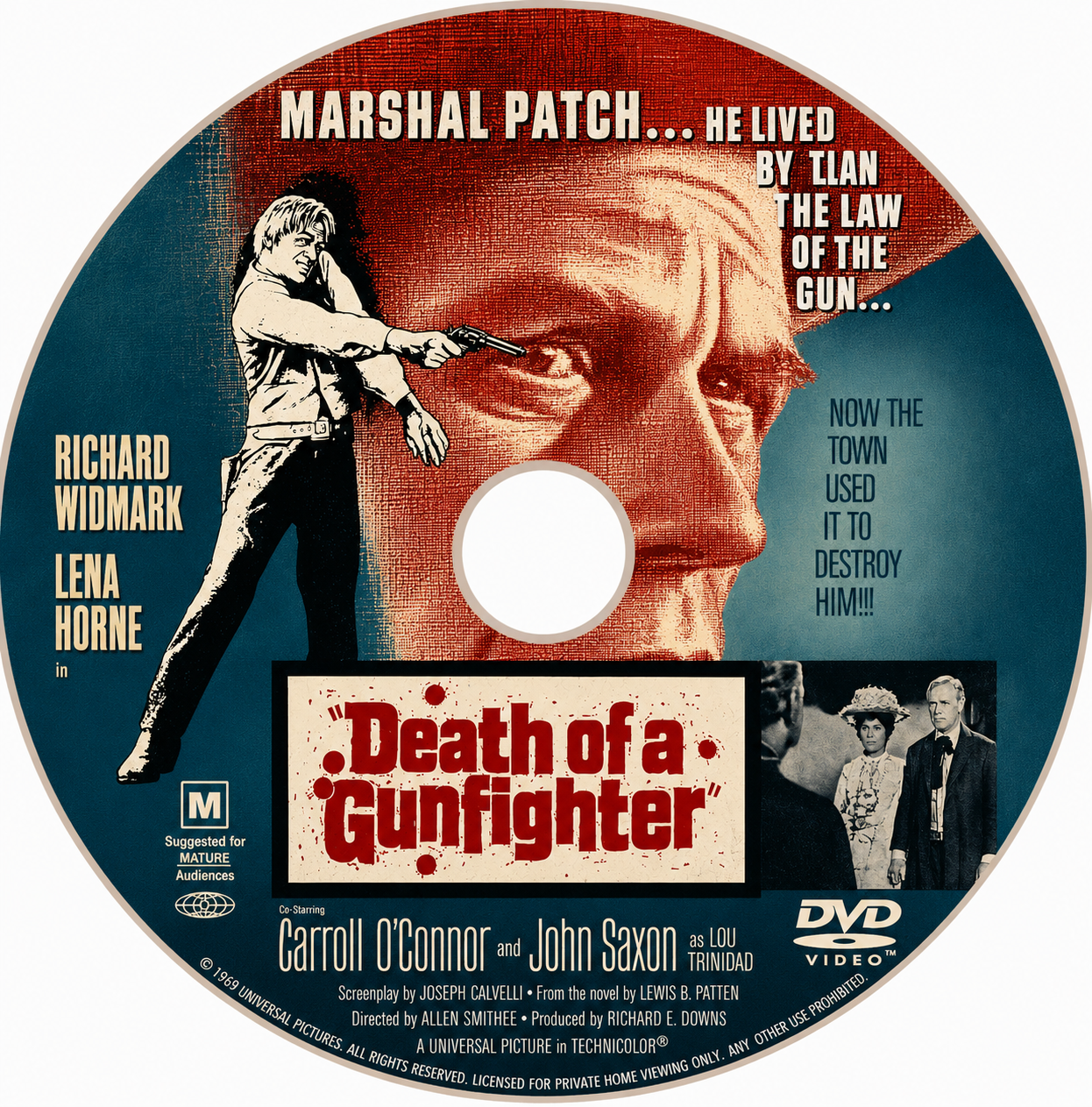 DEATH OF A GUNFIGHTER (1969) - Richard Widmark, Kent Smith - Public Domain DVD NO CASE