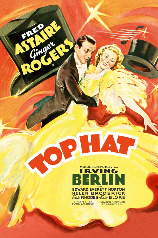 TOP HAT (1935)  Fred Astaire, Eric Rhodes, Eric Blore, Ginger Rogers - PUBLIC DOMAIN DVD ONLY NO CASE
