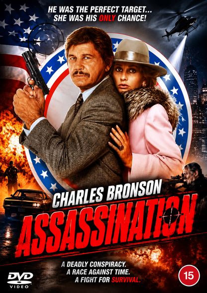 ASSASSINATION (1987) Charles Bronson,Lisa Eilbacher,Andrew Stevens - DVD NO CASE RARE !