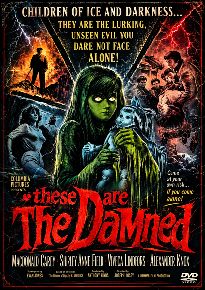 THESE ARE THE DAMNED (1963) Starring - Macdonald Carey,Shirley Anne Field,Oliver Reed - PUBLIC DOMAIN DVD ONLY NO CASE
