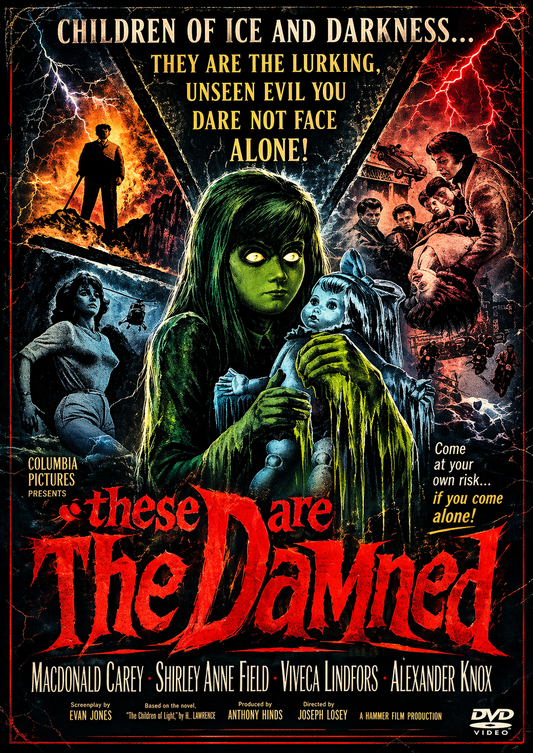 THESE ARE THE DAMNED (1963) Starring - Macdonald Carey,Shirley Anne Field,Oliver Reed - PUBLIC DOMAIN DVD ONLY NO CASE