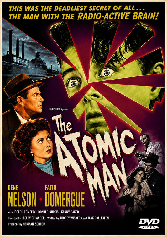 THE ATOMIC MAN (1955) Gene Nelson,Faith Domergue,Peter Arne,Charles Hawtrey - PUBLIC DOMAIN DVD ONLY NO CASE
