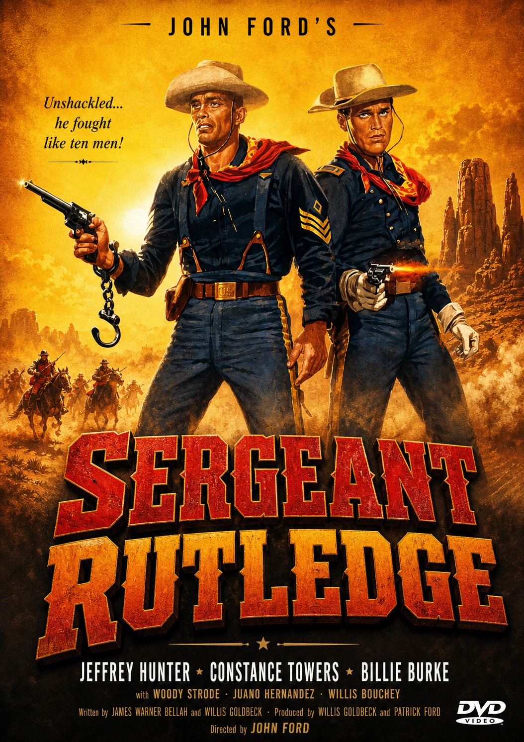 SERGEANT RUTLEDGE (1960) Billie Burke - Public Domain DVD NO CASE