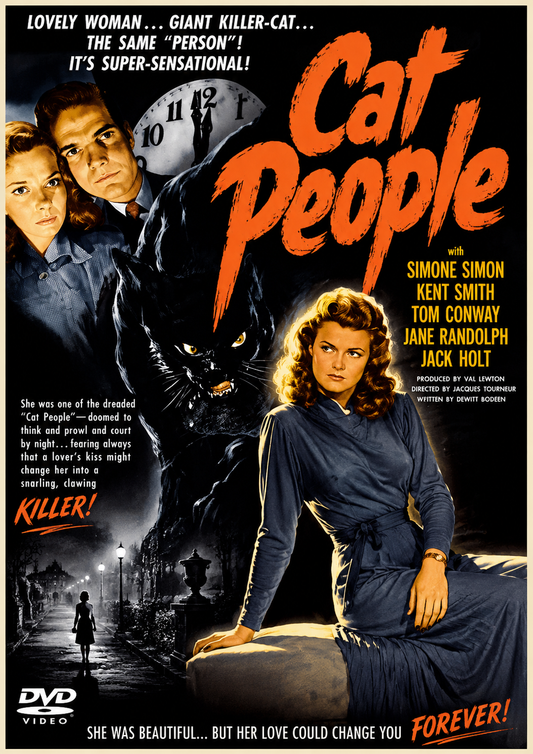 CAT PEOPLE (1942) Simone Simon –Kent Smith –Tom Conway - Public - Public Domain Movie DVD NO CASE