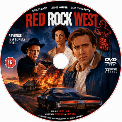 RED ROCK WEST (1993) Nicolas Cage, Dennis Hopper, Lara Flynn Boyle &amp; J. T. Walsh - DVD NO CASE