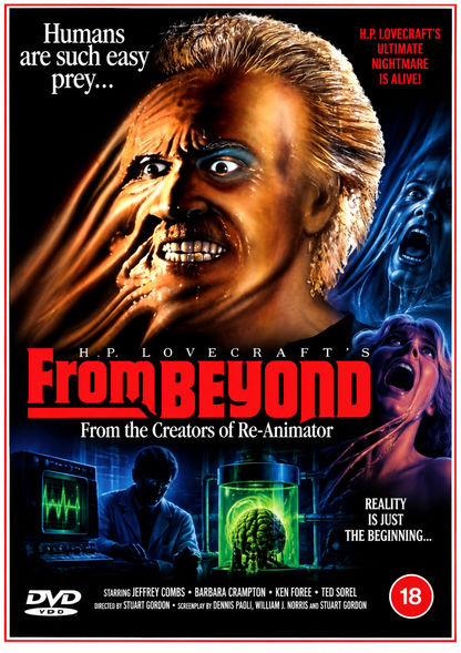 FROM BEYOND (1986) Jeffrey Combs • Barbara Crampton • Ken Foree • Ted Sorel - Public Domain Movie DVD NO CASE