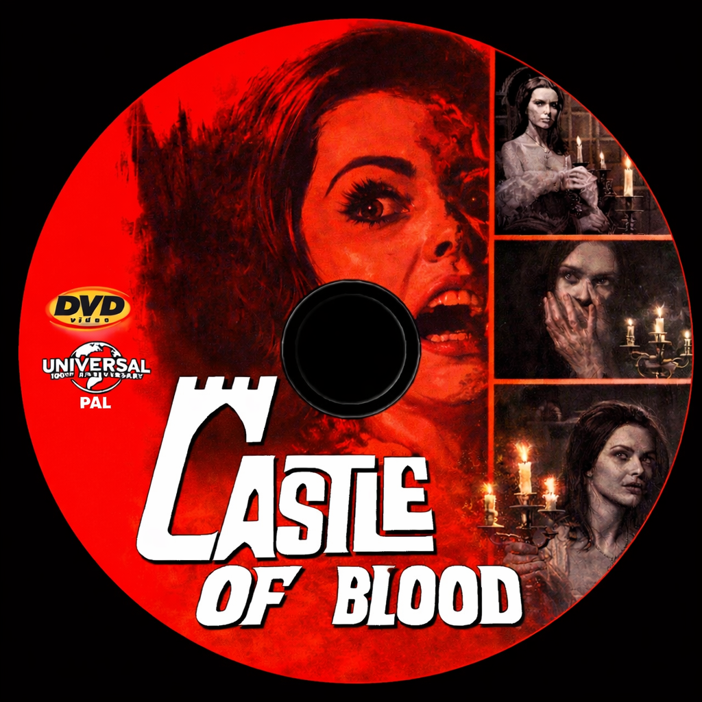 CASTLE OF BLOOD (1964) Barbara Steele,Georges Rivière,Margarete Robsahm - Public Domain Movie DVD NO CASE