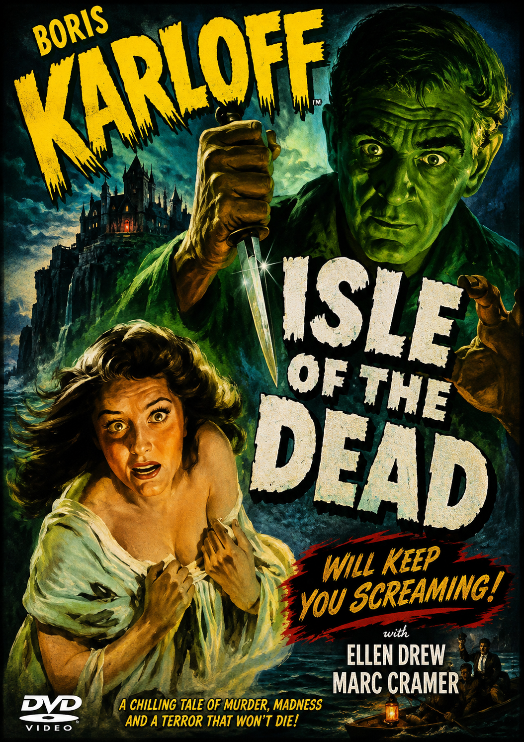 ISLE OF THE DEAD  (1945) Boris Karloff - Public Domain DVD NO CASE