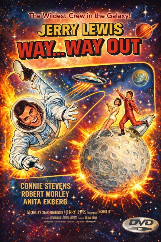 WAY... WAY OUT (1966) Jerry Lewis, Public Domain DVD NO CASE