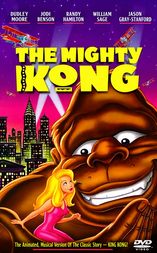 THE MIGHTY KONG (1998)  Dudley Moore • Jodi Benson • Randy Hamilton • William Sage • Jason Gray-Stanford  - Public Domain Movie DVD NO CASE