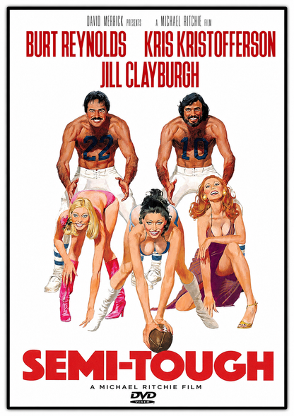 SEMI-TOUGH (1977) Burt Reynolds, Kris Kristofferson, Jill Clayburgh, Robert Preston - Public Domain DVD NO CASE RARE !