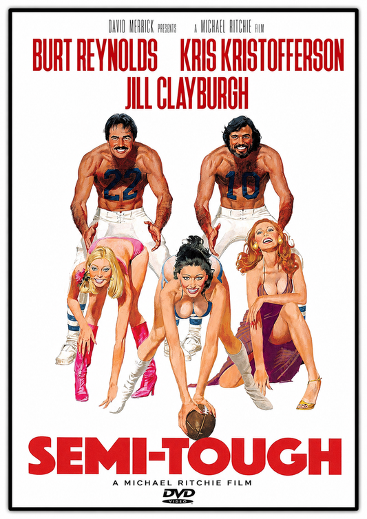 SEMI-TOUGH (1977) Burt Reynolds, Kris Kristofferson, Jill Clayburgh, Robert Preston - Public Domain DVD NO CASE RARE !
