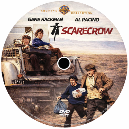 SCARECROW (1973) Gene Hackman,Al Pacino,Eileen Brennan,Richard Lynch - Public Domain DVD NO CASE RARE !