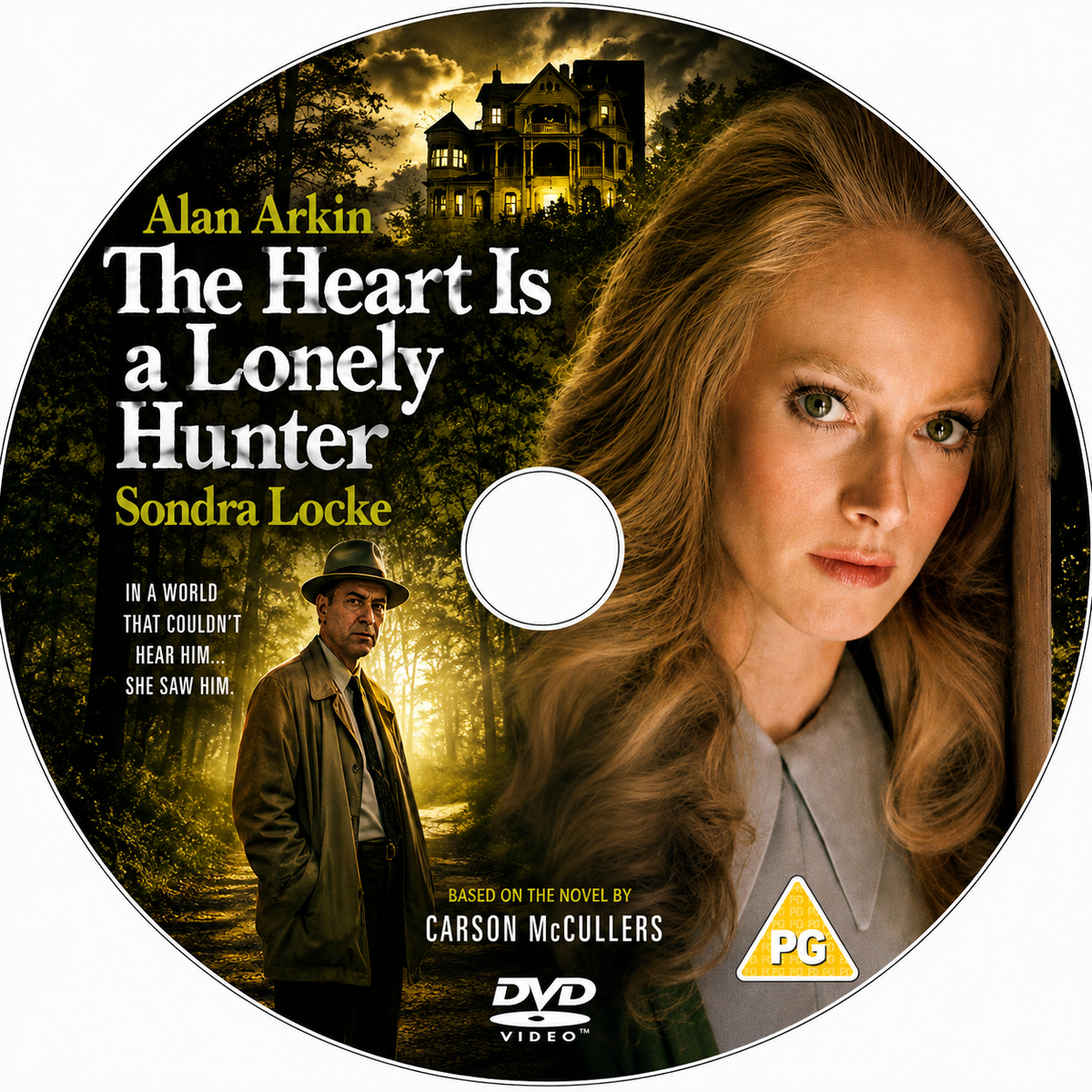 THE HEART IS A LONELY HUNTER (1968)  Alan Arkin,Laurinda Barrett,Stacy Keach,Sondra Locke - Public Domain DVD NO CASE RARE !
