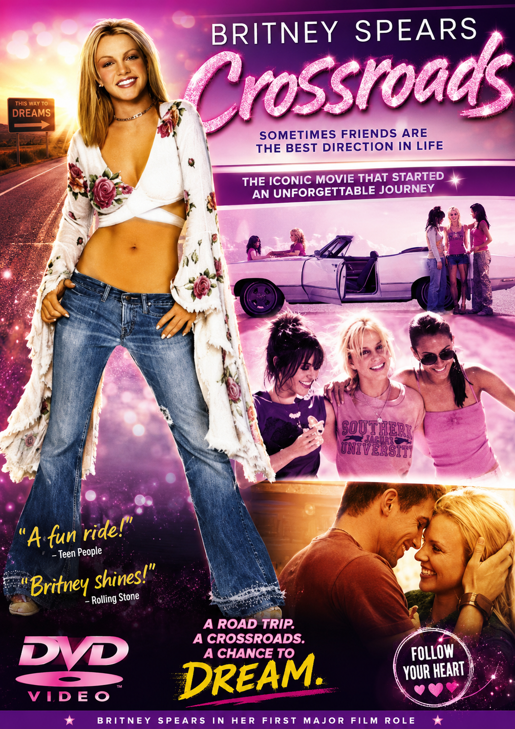 CROSSROADS (2002) Britney Spears • Anson Mount • Zoe Saldaña • Taryn Manning • Kim Cattrall • Dan Aykroyd - DVD NO CASE
