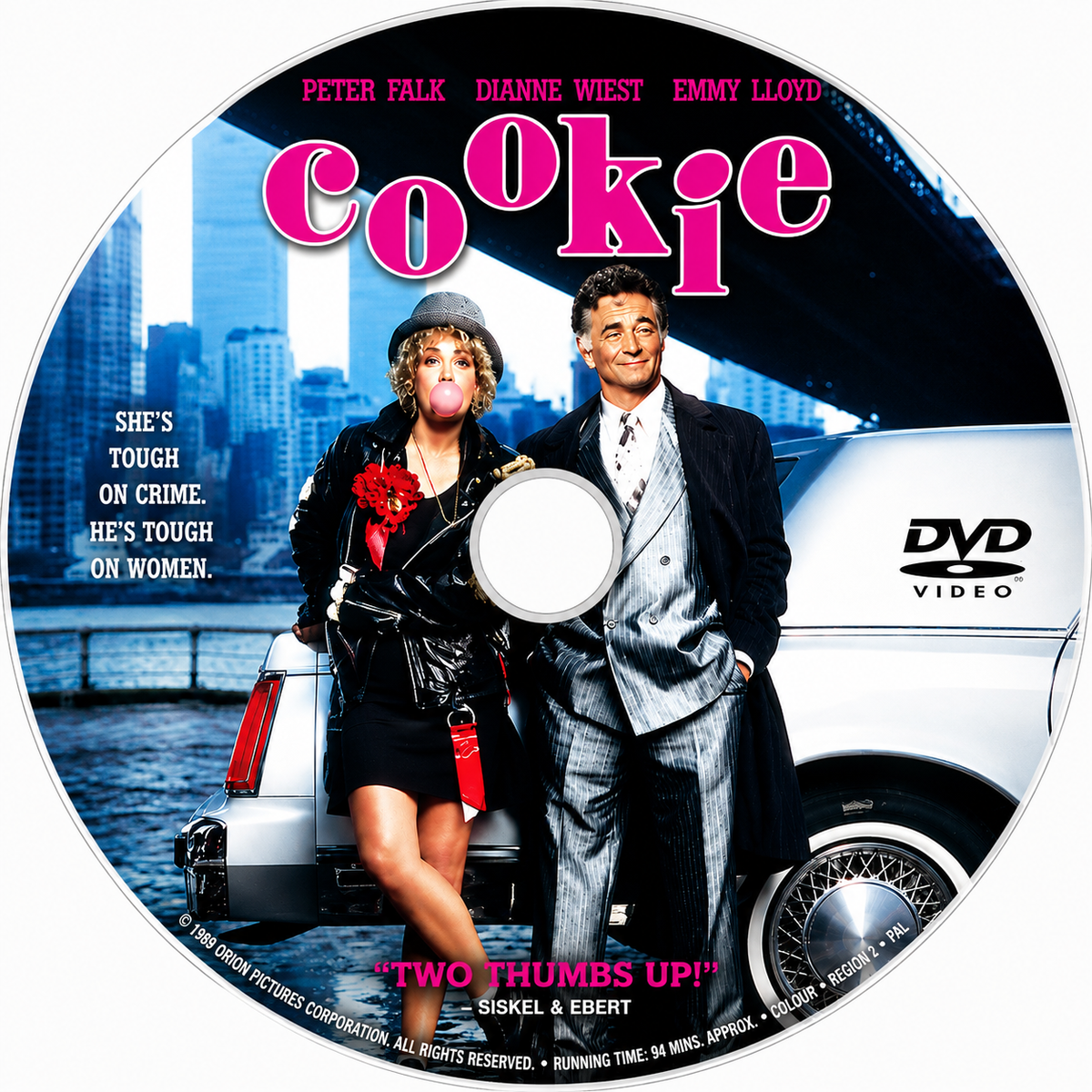 COOKIE (1989)  Peter Falk, Emily Lloyd - DVD - Public Domain DVD NO CASE