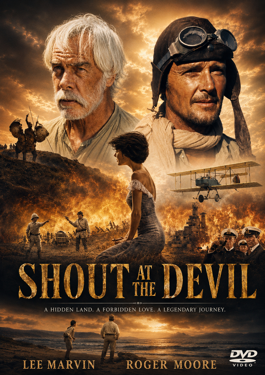 SHOUT AT THE DEVIL (1976) Lee Marvin, Roger Moore, Ian Holm - VERY RARE DELETED TITLE ! - DVD NO CASE
