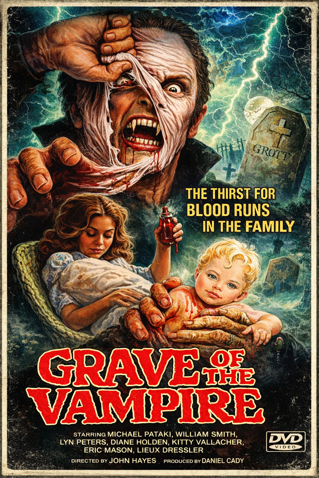 GRAVE OF THE VAMPIRE (1972) William Smith ,Michael Pataki ,Lyn Peters ,Dianne Holden ,Jay Adler  Domain Movie DVD NO CASE