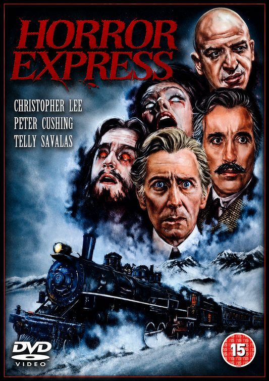 HORROR EXPRESS (1972) Starring - Christopher Lee, Peter Cushing, Telly Savalas - Public Domain Movie DVD NO CASE