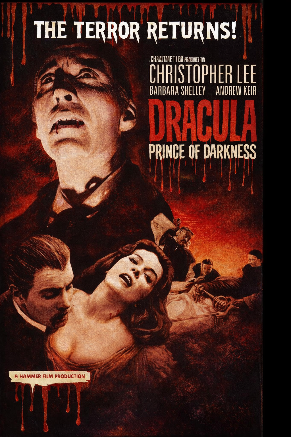 DRACULA PRINCE OF DARKNESS (1960) Christopher Lee ,Barbara Shelley ,Andrew Keir - PUBLIC DOMAIN DVD ONLY NO CASE