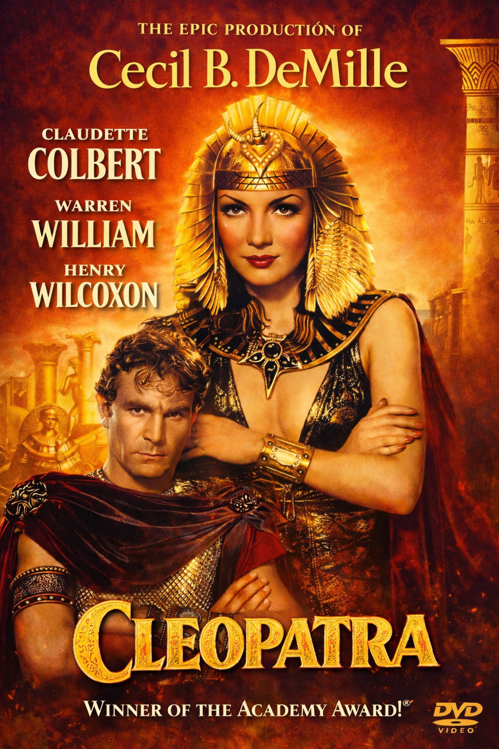 CLEOPATRA (1934) Claudette Colbert,Warren William,Henry Wilcoxon - Public Domain DVD NO CASE RARE !