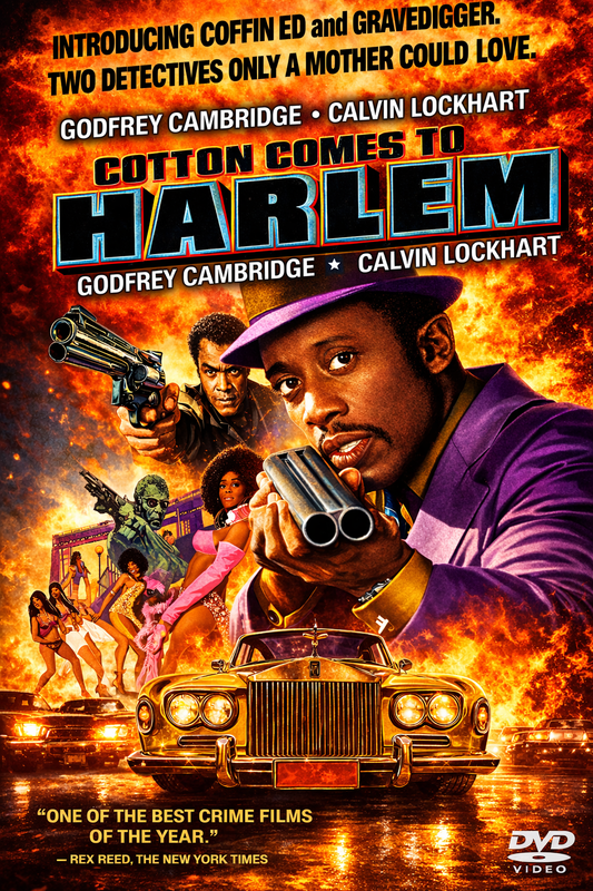 "COTTON COMES TO HARLEM" (1970) Calvin Lockhart - DVD-Public Domain DVD NO CASE