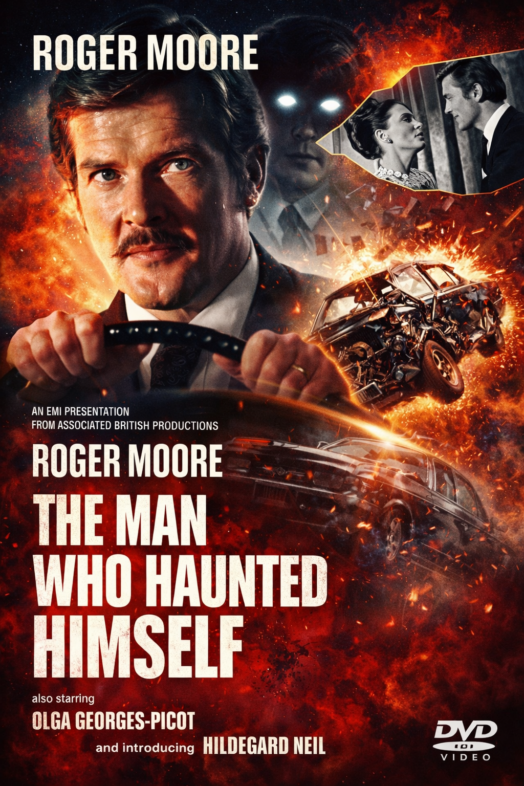 THE MAN WHO HAUNTED HIMSELF (1970) Roger Moore - Public Domain DVD NO CASE