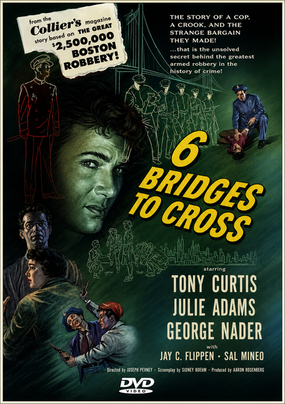 6 BRIDGES TO CROSS (1955) Tony Curtis - Public Domain DVD NO CASE