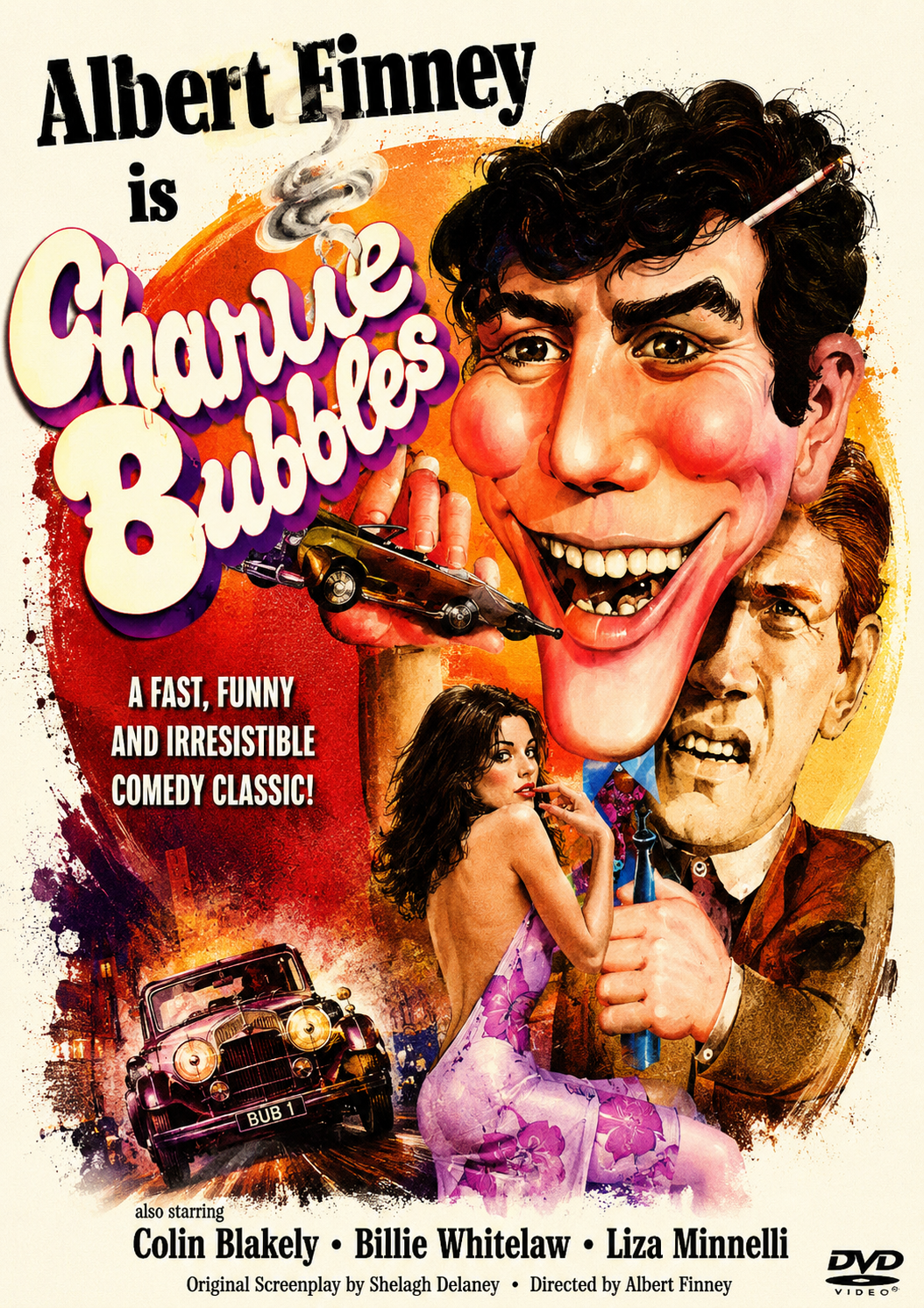 CHARLIE BUBBLES (1968) Albert Finney, Billie Whitelaw, Colin Blakely, Liza Minnelli - DVD NO CASE