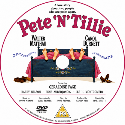 PETE 'N' TILLIE (1972) Starring - Walter Matthau, Carol Burnett, Geraldine Page, Barry Nelson, René Auberjonois &amp; Lee H. Montgomery - DVD NO CASE