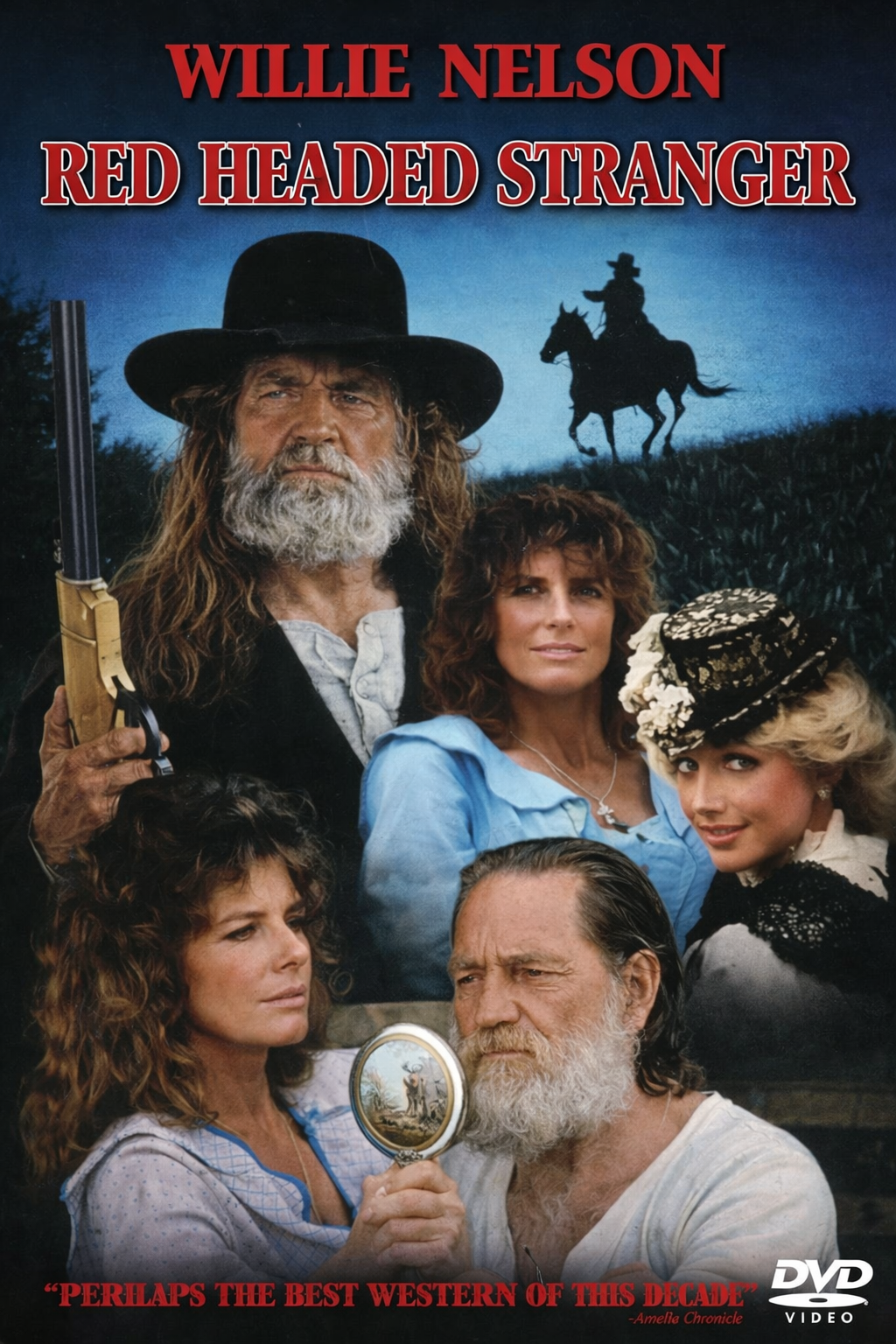 RED HEADED STRANGER (1986) Willie Nelson, DVD Public Domain DVD NO CASE