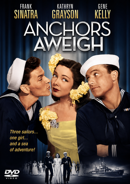 ANCHORS AWEIGH (1945) Frank Sinatra,Kathryn Grayson,Gene Kelly,Dean Stockwell,Pamela Britton - DVD ONLY NO CASE