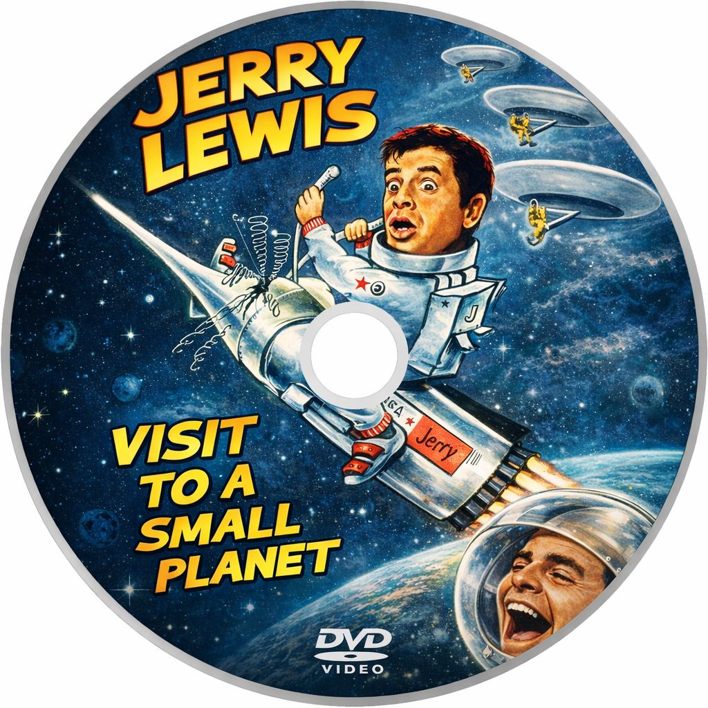VISIT TO A SMALL PLANET  (1960) Jerry Lewis,Joan Blackman,Earl Holliman,Fred Clark - Public Domain DVD NO CASE
