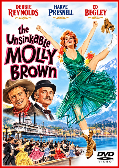 THE UNSINKABLE MOLLY BROWN (1964) Debbie Reynolds, Harve Presnell, Ed Begley, Jack Kruschen, Hermione Baddeley and Vassili Lambrinos - PUBLIC DOMAIN DVD ONLY NO CASE