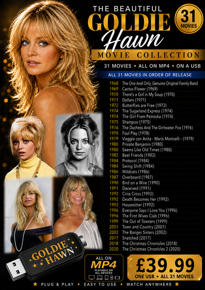 GOLDIE HAWN — 31 MOVIE COLLECTION ON USB