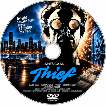 THIEF (1981) James Caan ,Tuesday Weld ,Robert Prosky ,Willie Nelson , James Belushi ,Tom Signorelli, Dennis Farina • - DVD NO CASE